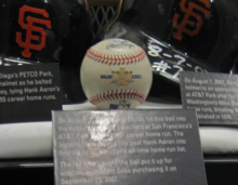 Bonds' 756th home run ball in the Hall of Fame.