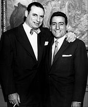 Bennett (right) with Chicago columnist and talk show host Irv Kupcinet, during the 1950s