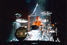 Travis Barker on stage in San Diego, June 2004