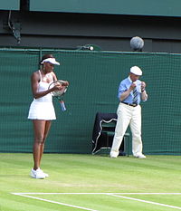 Williams at the 2010 Wimbledon.