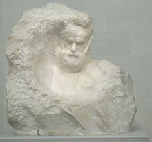 Marble bust of Victor Hugo by Auguste Rodin.