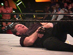 Vince McMahon after losing the match at King Of The Ring 2000