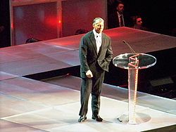 McMahon, at the Hall of Fame, introducing Steve Austin.