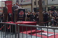 Vince McMahon receiving his own star on the Hollywood Walk of Fame.
