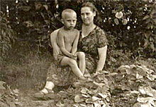 Putin with his mother, Maria Ivanovna, in July 1958