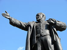 Statue of Lenin outside the Finland Station, Saint Petersburg. Between 1924 and 1991 the city was named Leningrad.