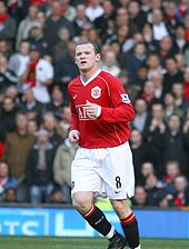 Rooney during United's 3–1 win over Manchester City in the derby, in which he scored the game's first goal.