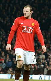 Rooney in a February 2008 match against Arsenal