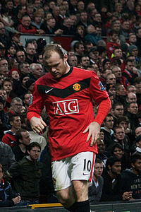 Rooney in a November 2009 match against Everton