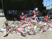 Flowers near the Beverly Hilton Hotel.