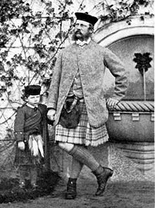 Wilhelm with his father, in Scots costume, in 1862