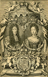 A 1703 engraving of King William III and Queen Mary II