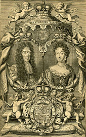 A 1703 engraving of King William III and Queen Mary II