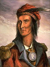 A depiction of Tecumseh in 1848