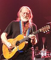 Nelson, and his guitar "Trigger", performing at Cardiff on January 25, 2007