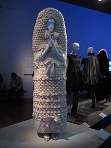 An Yves Saint Laurent haute couture knitted dress.