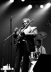 Performing with his famous guitar, Lucille