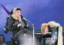 Gaga performing on the 2011 Good Morning America Summer Concert Series