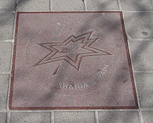 Twain's star on Canada's Walk of Fame