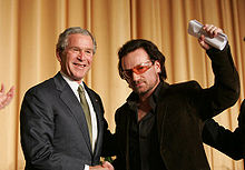 Bono and then U.S. President George W. Bush in 2006