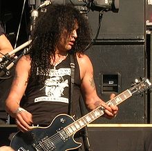 Slash during a Velvet Revolver concert in Nijmegen in 2005