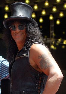 Slash receiving a star on the Hollywood Walk of Fame on July 10, 2012