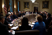 Obama meets with the Cabinet, November 23, 2009.