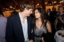 Moore and Kutcher in 2008