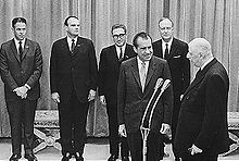 U.S. president Richard Nixon visiting president Charles de Gaulle one month before de Gaulle's retirement