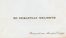 Oscar Wilde's visiting card after his release from jail
