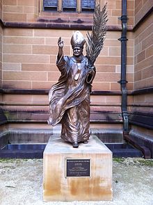 The Statue of Pope John Paul the Great in Sydney, Australia