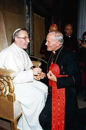 John Paul I with cardinal Karol Wojtyla