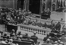 Wilson addressing the U.S. Congress, April 8, 1913