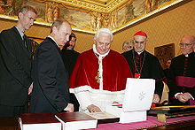 Benedict with President of Russia Vladimir Putin on 13 March 2007