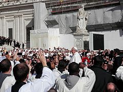 Among the people at St. Peter's Square