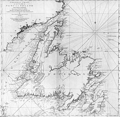 James Cook's 1775 chart of Newfoundland