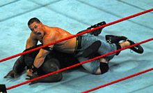 Cena traps Mark Henry in the STF.