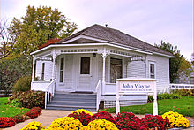 The house in Winterset, Iowa in which Wayne was born in 1907