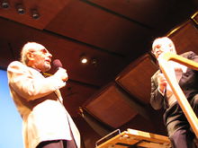 Stanley Donen (left) and John Williams at Avery Fisher Hall