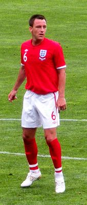 Terry playing for England in 2010