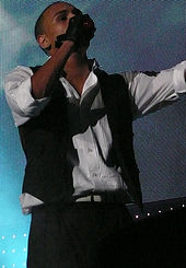 Brown performing at the Brisbane Entertainment Centre, November 1, 2008