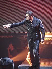 George Michael performing in Antwerp, Belgium in 2006.