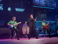 George Michael on stage in Munich in 2006
