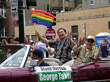 Takei at the Chicago Pride Parade in 2006