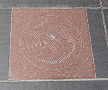 Sutherland's star on Canada's Walk of Fame