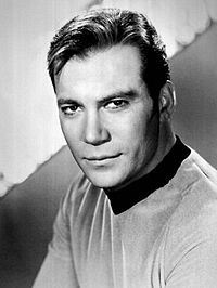 William Shatner as Captain Kirk in a promotional photograph