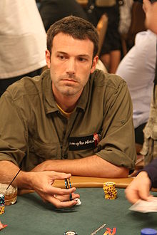 Affleck at the 2008 World Series of Poker.