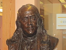 Franklin bust in the Archives Department of Columbia University in New York City