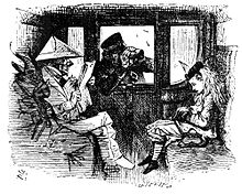 Martin Gardner noted in The Annotated Alice that the person who wears white paper looks like the cartoon of Disraeli which John Tenniel had published in Punch.