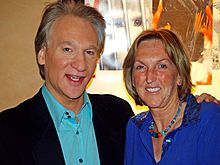 Maher and Ingrid Newkirk, founder of PETA. Maher is on the board of directors of the animal rights group.